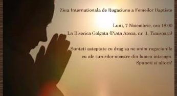 Ziua Internationala de Rugaciune a Femeilor Baptiste